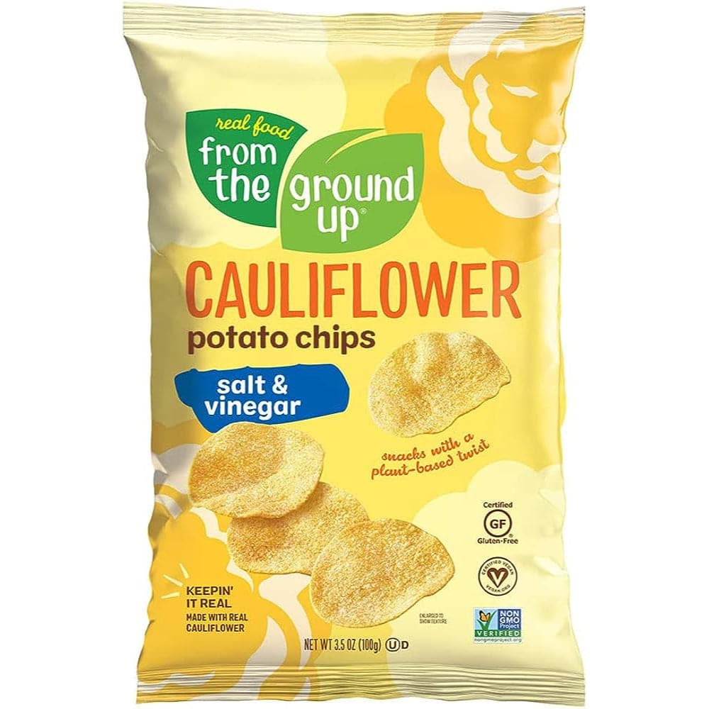 From the Ground up - Cauliflower Chips Salt & Vinegar 3.5 OZ - (Pack of 12)