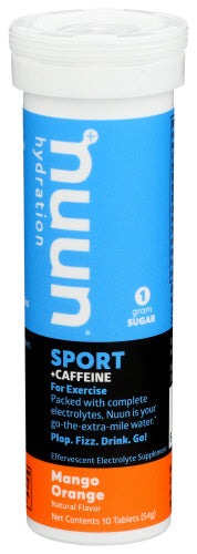 Nuun Sport Caffeinated Mango Orange 10 Tb - Pack Of 8