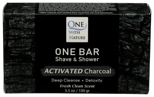 One With Nature Bar Shampoo & Shave Charcoal 3.5 Oz - Pack Of 3