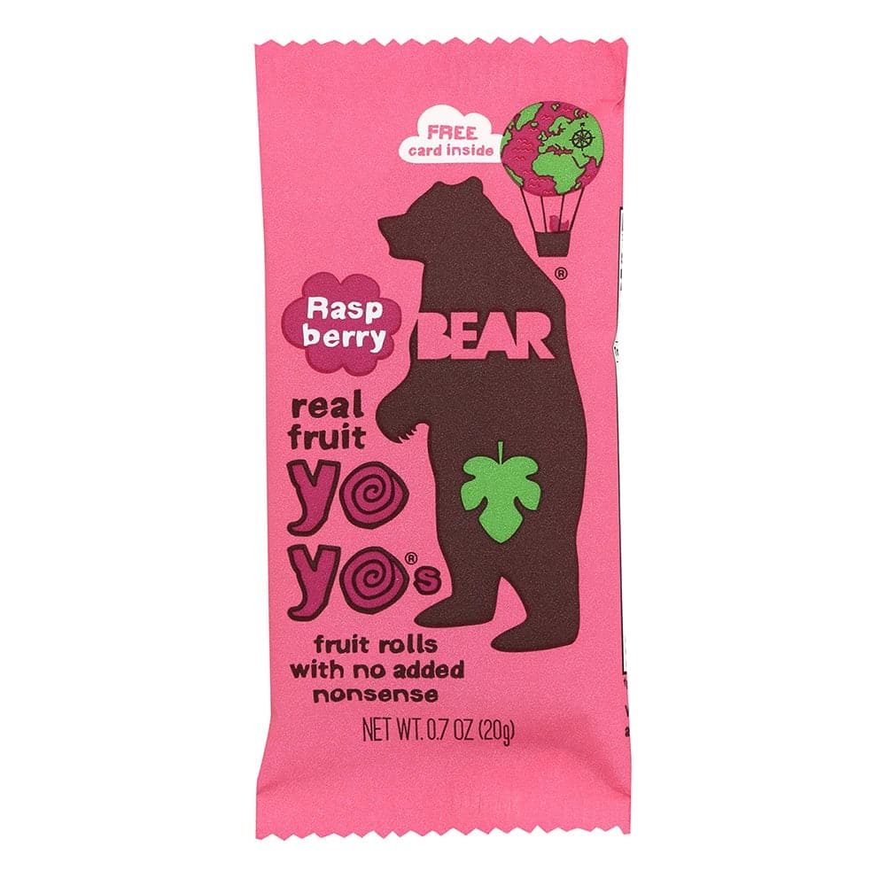 Bear Yoyo - Raspberry Fruit Rolls Single, 0.7 oz - Pack of 18