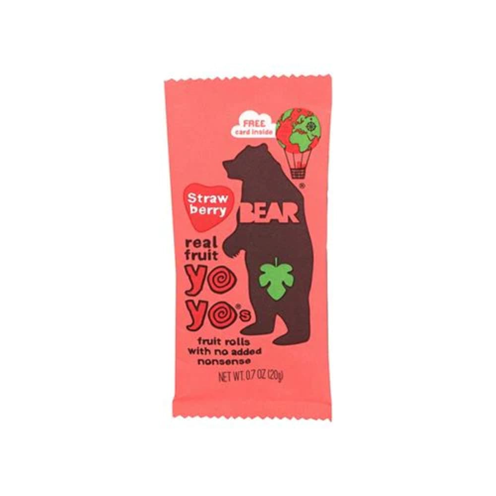 Bear Yoyo - Strawberry Fruit Rolls Single, 0.7 oz - Pack of 18