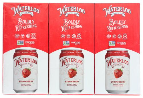 Waterloo Sparkling Water Water Sprklng Strwbr 96 Fo - Pack Of 3