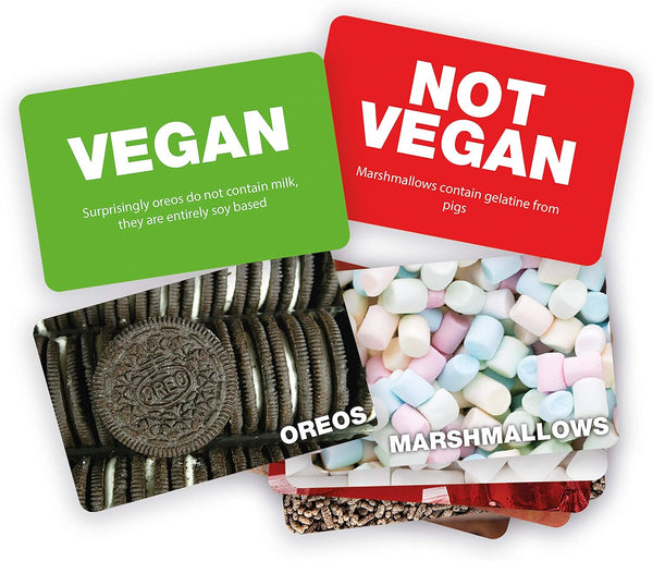 Veagn Not Vegan - Food Trivia Flash Cards