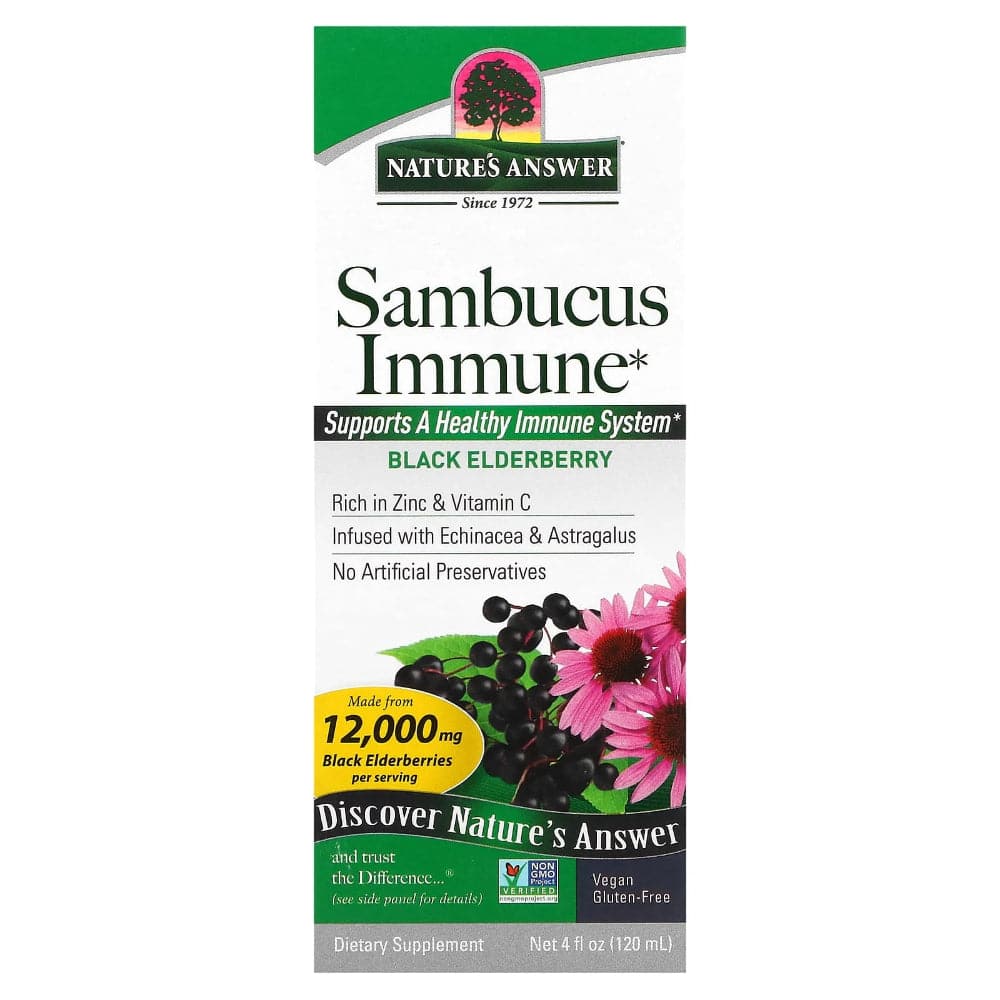 Nature's Answer - Sambucus Immune Black Elderberry Vitamin - 4oz