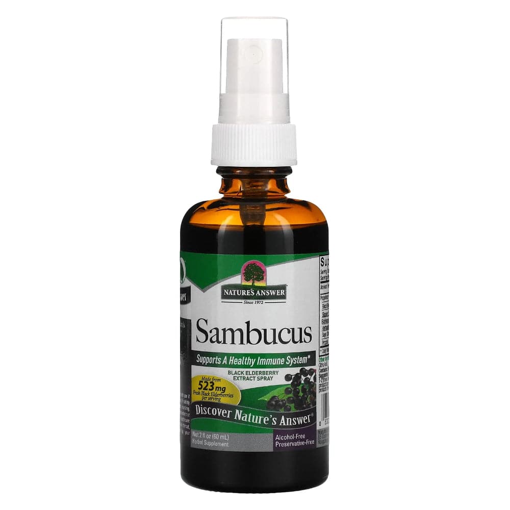 Nature's Answer - SAMBUCUS BLACK ELDERBERRY EXTRACT SPRAY - 2oz