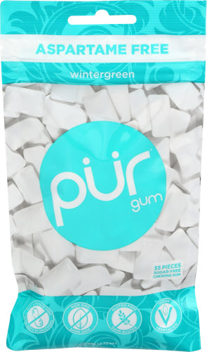 Pur Gum Wintergreen 55pc 2.72 Oz - Pack Of 12