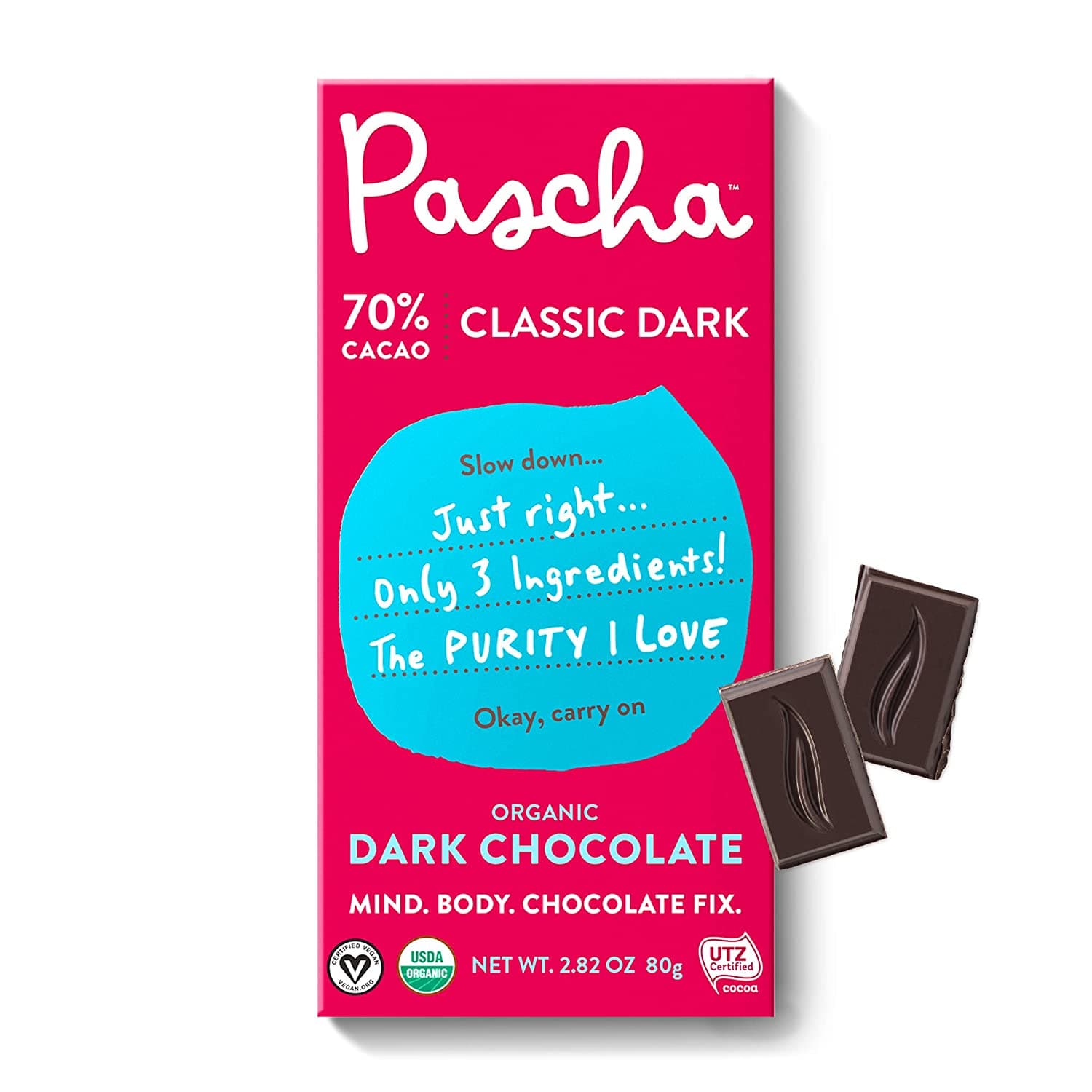 Pascha Organic Dark Chocolate 70% Cacao - 2.82 oz
 | Pack of 10