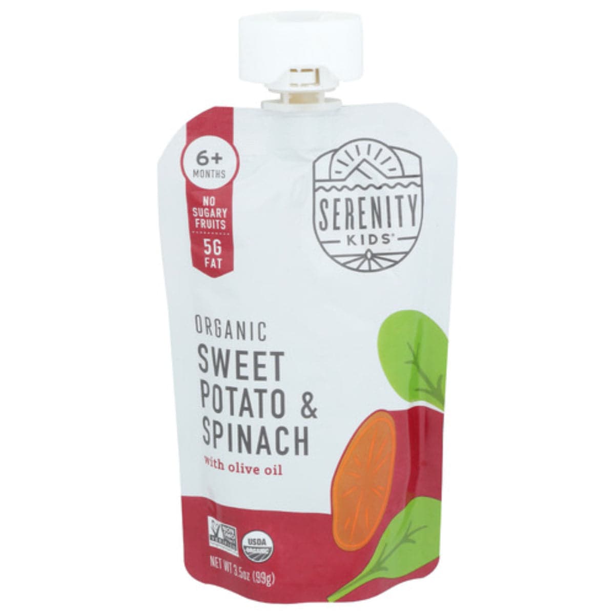 Serenity Kids - Food Baby Sweet Potato Spinach Organic 3.5 OZ - Pack of 6