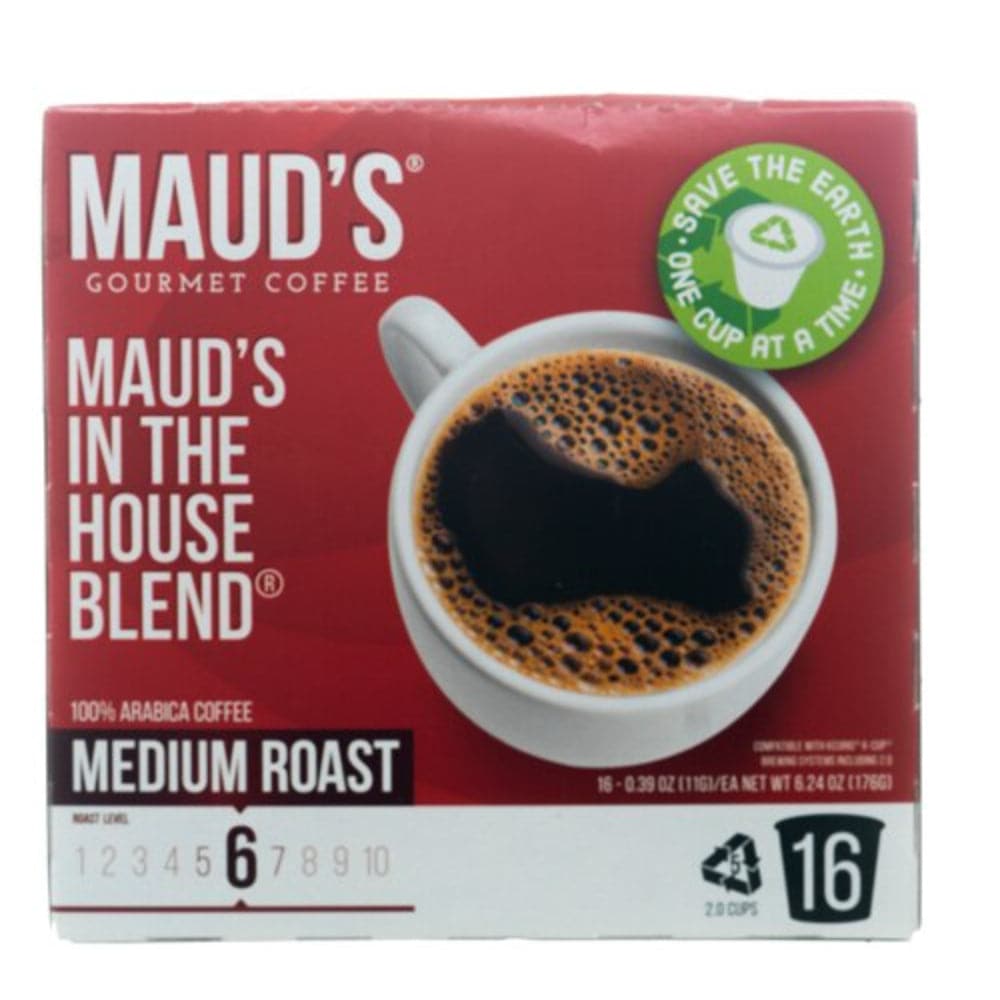 Maud's - Gourmet Coffee in the House Blend Coffee Pods Medium, 6.24 oz