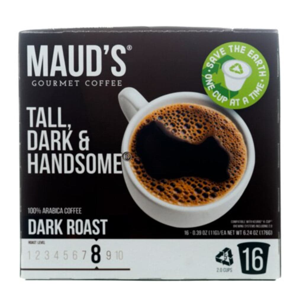 Maud's - Gourmet Coffee Tall Dark and Handsome Coffee Pods Dark, 6.24 oz