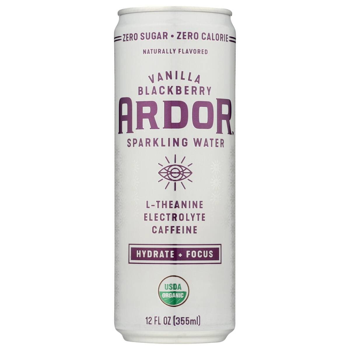 Ardor Organic Inc - Vanilla & Blackberry Sparkling Water 12 Fl Oz - Pack of 12