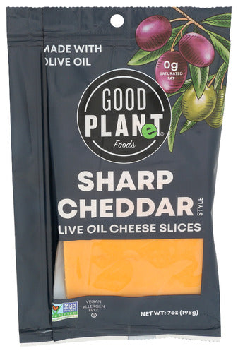 Good Planet Foods - Olive Oil Cheese Slices - Sharp Cheddar, 7oz