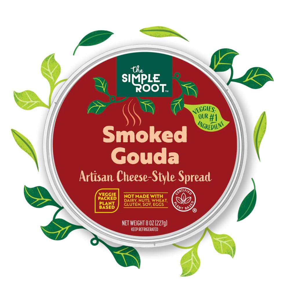 The Simple Root - Smoked Gouda Artisan Cheese Style Spread 8 Oz - (Pack Of 6)