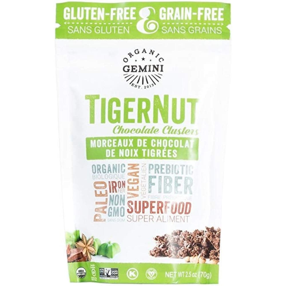 Organic Gemini - Tigernut Raw Chocolate Clusters - 2.5oz