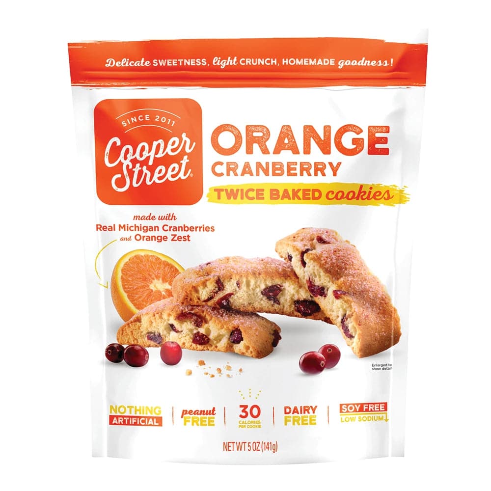 Cooper Street - Orange Cranberry Twice-Baked Cookies, 5 Oz