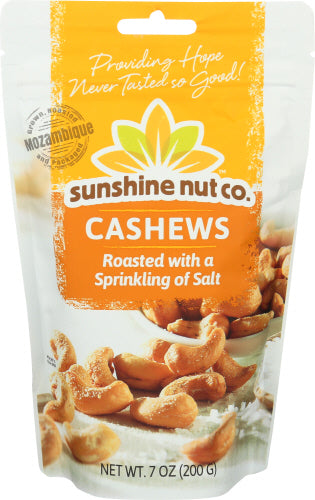 Sunshine Nut Company Cashews Roasted Salted 7 Oz - Pack Of 6