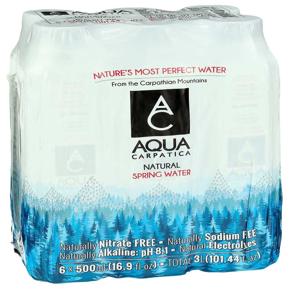 Aqua Carpatica - Natural Spring Water, 16.9 fl oz - Pack of 6