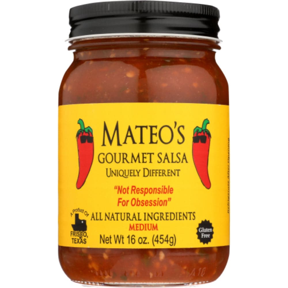 Mateo's Gourmet Salsa - Gluten Free Medium, 16 oz - Pack of 6