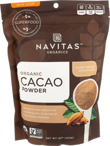 NAVITAS CACAO POWDER ORG 16 OZ - Pack of 1