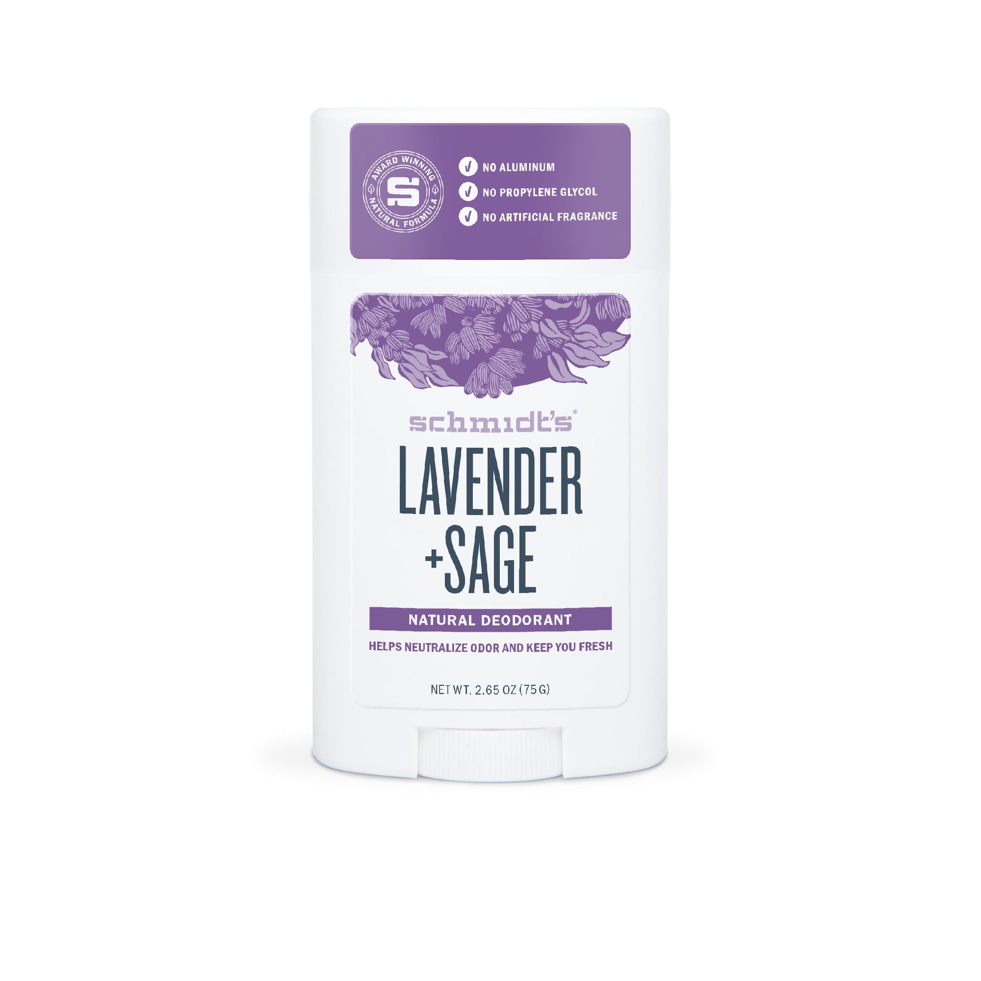 Schmidts Deodorant Lavender Sage 2.65 Oz - Pack Of 3