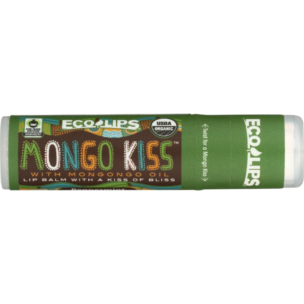 Eco Lips - Mongo Kiss Peppermint Organic Lip Balm, 0.15 oz