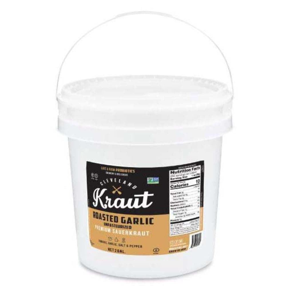 Cleveland Kitchen - Roasted Garlic Raw Sauerkraut, 2 Gallon