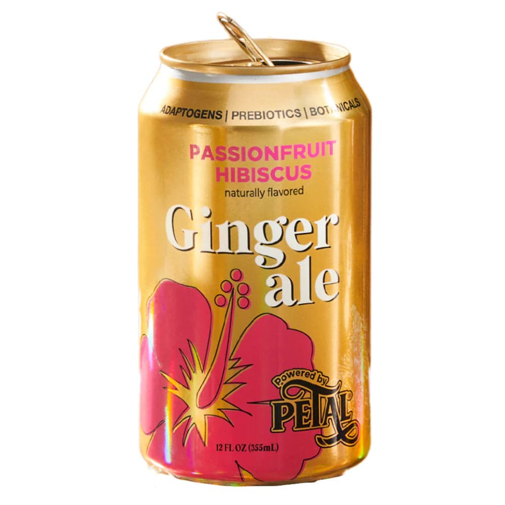 Petal - Passionfruit Hibiscus Ginger Ale Soda - 12floz