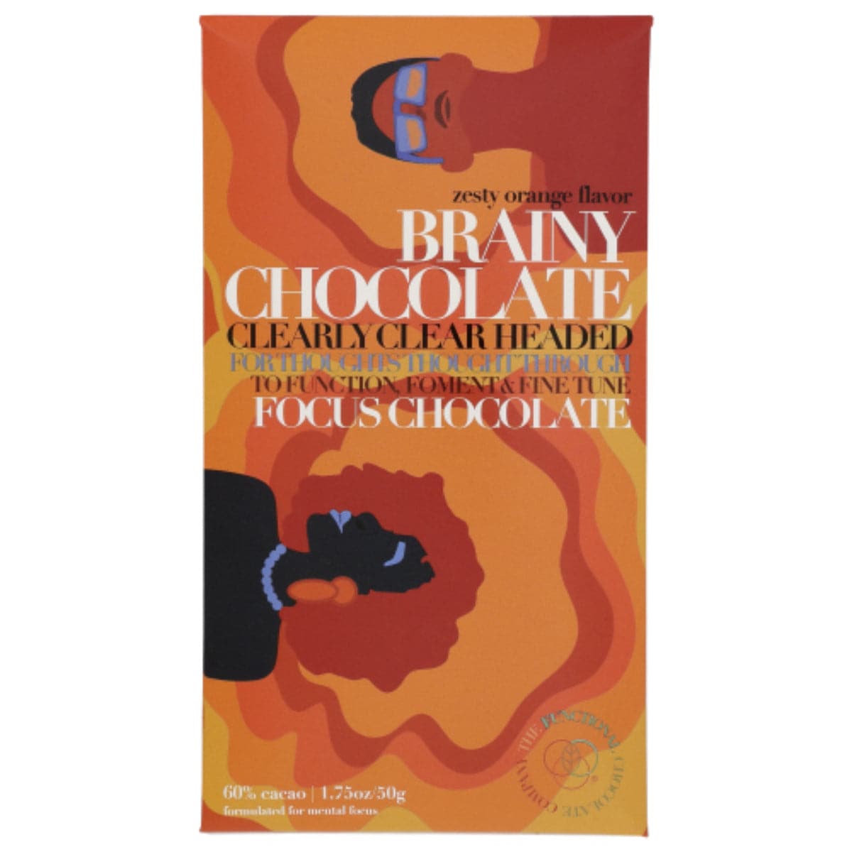 The Functional Chocolate - Brainy Focus Bar Organic Chocolate 1.75 OZ - Pack of 12