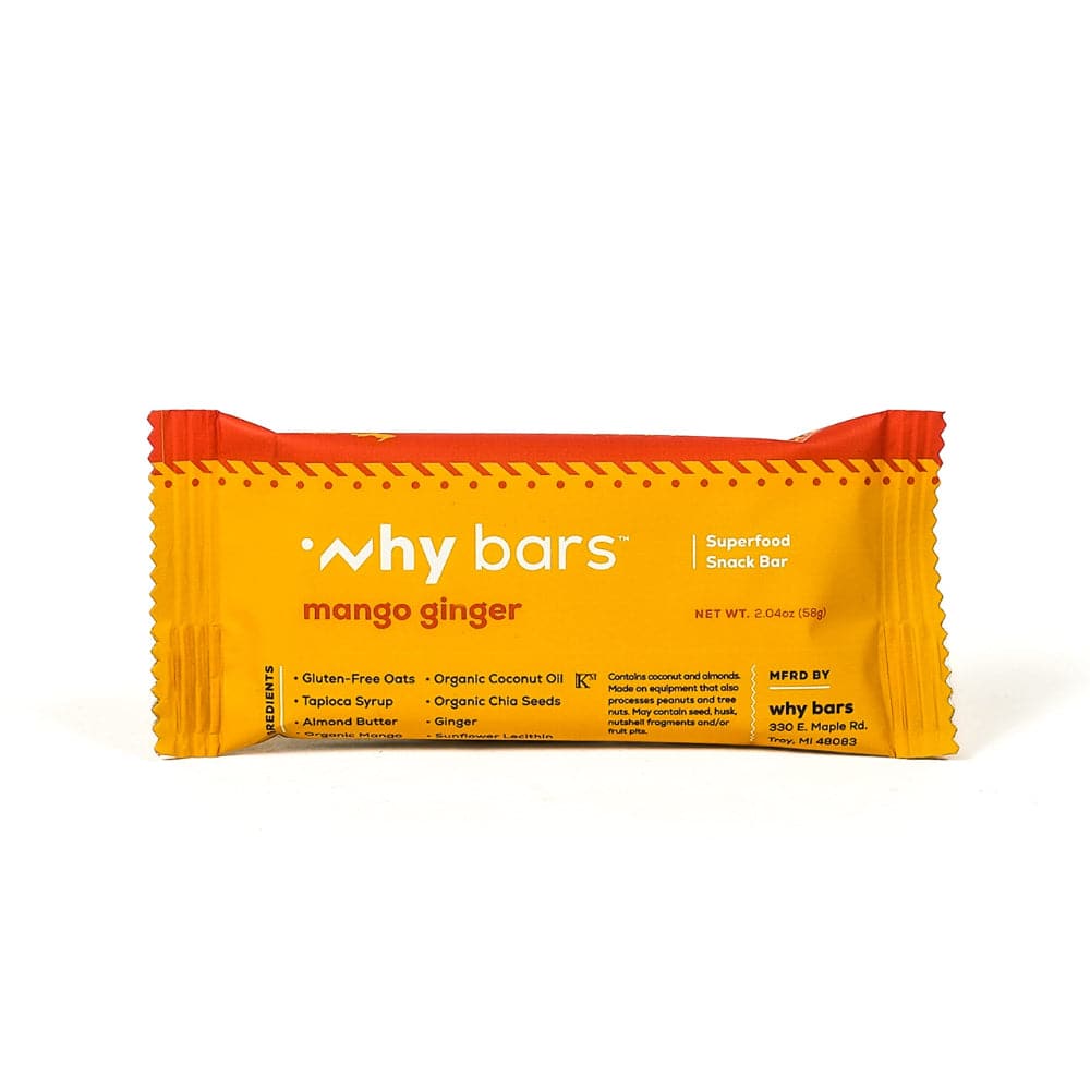 Why Bars - Mango Ginger Bar 2.04 OZ - Pack of 12