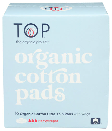 Top The Organic Project - Cotton Ultra Thin Pads with Wings Night