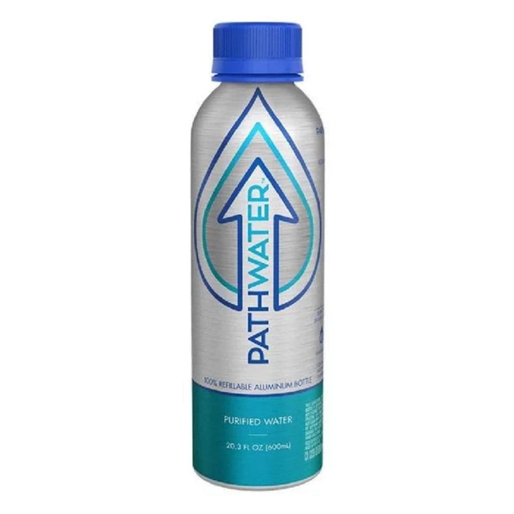 PATHWATER - Refillable Aluminum Bottle with Purified Water 20.3 FO - (Pack of 12)