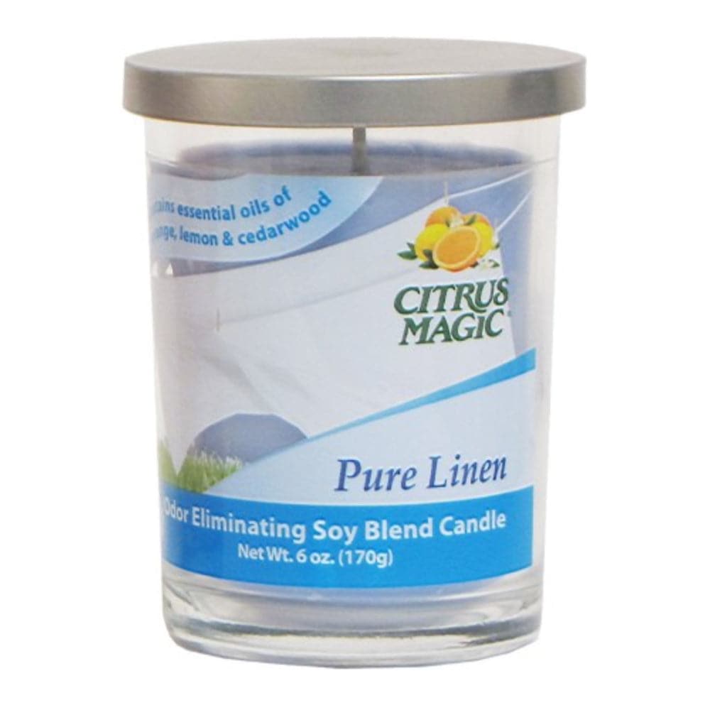 Citrus Magic - Pure Linen Odor Eliminating Soy Blend Candle, 6 Oz