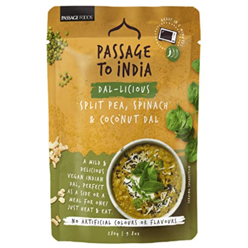 PASSAGE FOODS - Dal-licious Split Pea Spinach & Coconut Dal - 280g