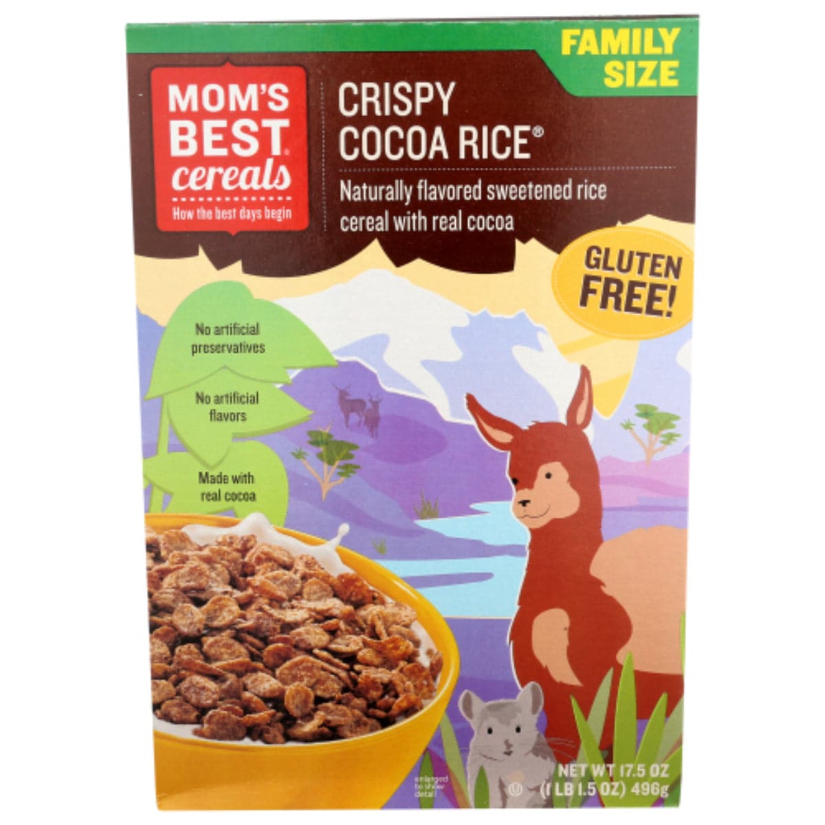 Moms Best - Cereal Crispy Cocoa Rice 17.5 OZ - Pack of 14