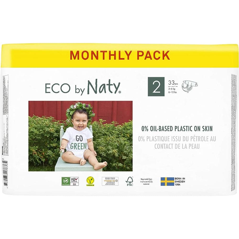 Eco by Naty - Baby Diapers Size 2, 33 Pcs