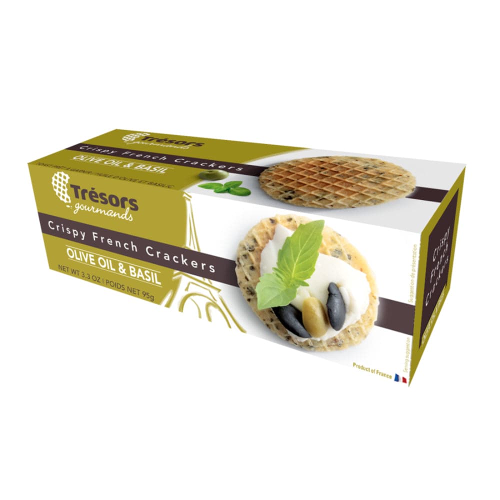 Tresors - Crispy Olive Oil Basil Cracker