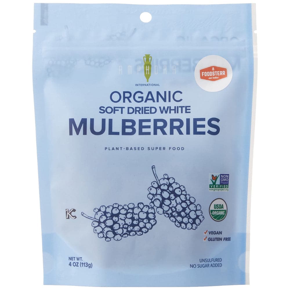 Amphora - Organic Soft Dried White Mulberries, 4oz