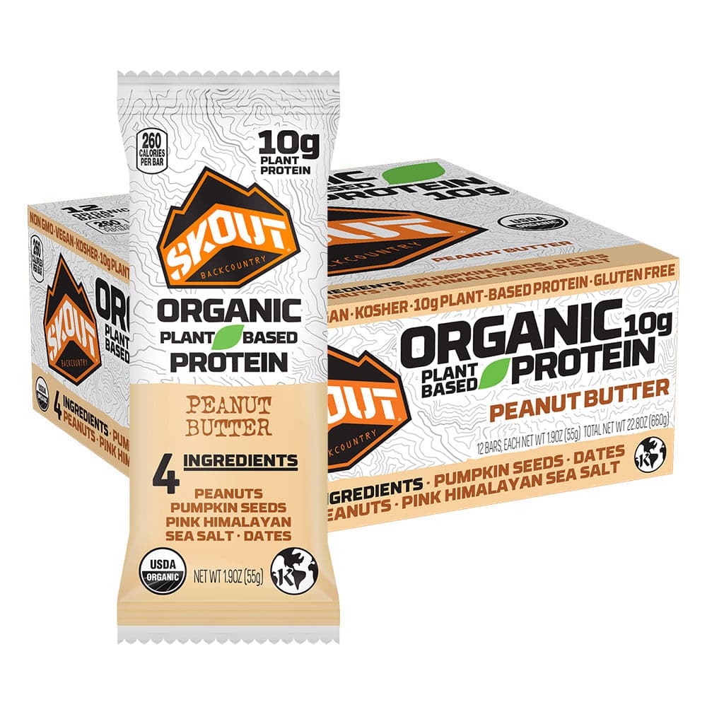 Skout - Peanut Butter Organic Protein Bar, 2.2 Oz - Pack of 12