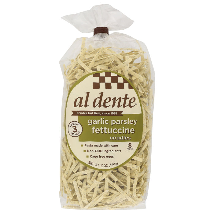 Al Dente - Pasta Fettuccine Garlic Parsley, 12 Ounce - Pack of 6