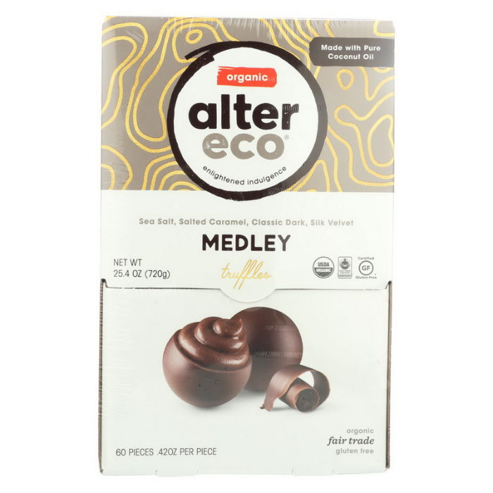 Alter Eco - Chocolate Truffle Medley Organic 60 Pc - Pack of 1