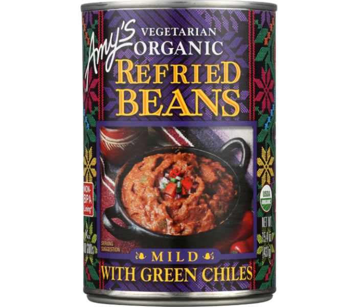 Amy's - Bean Refried Green Chili GF, 15.4 Oz - Pack Of 1