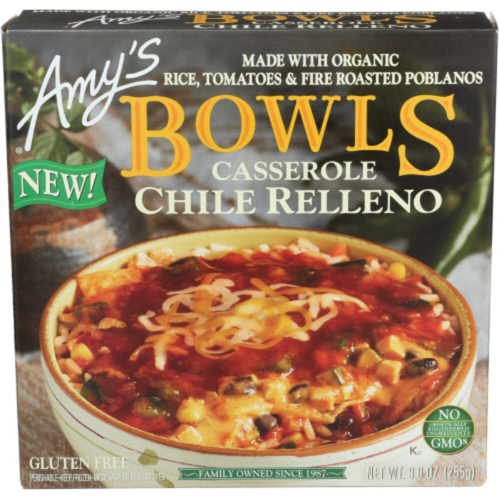 Amy's - Bowl Chili Relleno Casserole, 9 Oz - Pack Of 12