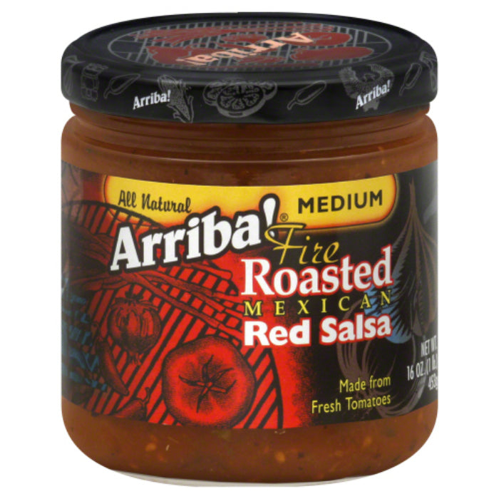 Arriba! - Salsa Red Med, 16 Oz - Pack of 6