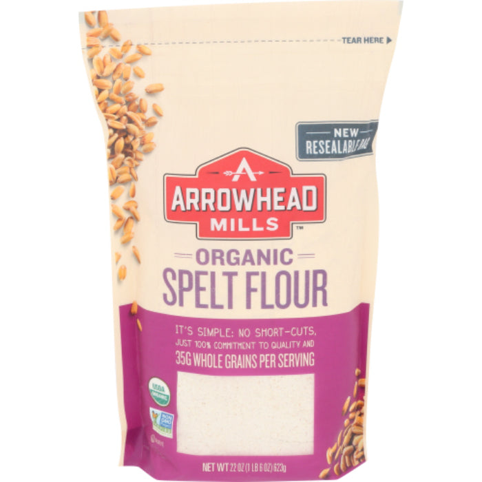 Arrowhead Mills - Flour Whole Spelt Org, 22 Oz - Pack of 6