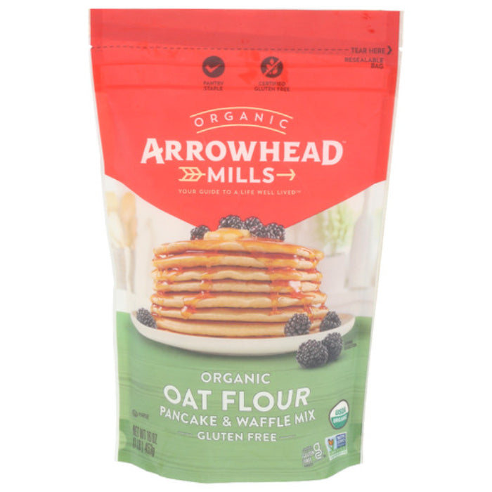 Arrowhead Mills - Oat Flour Pancake & Waffle Mix, 16 Oz - Pack of 6