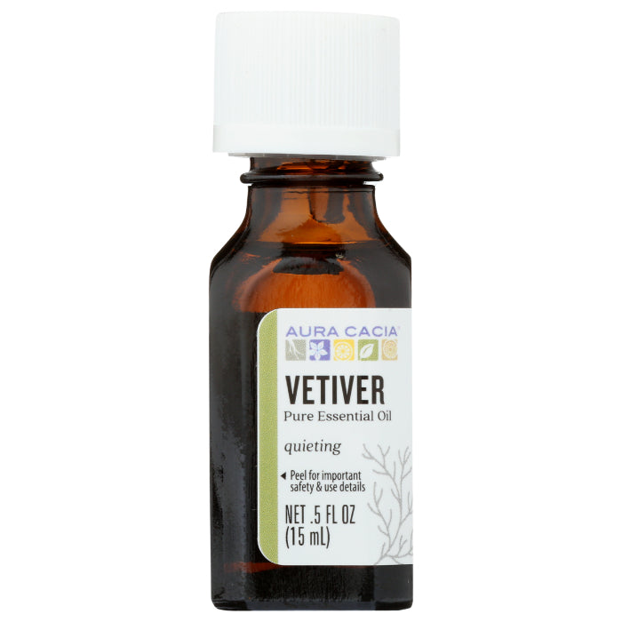 Aura Cacia - Essential Oil Vetiver, 0.5 oz - Pack of 1