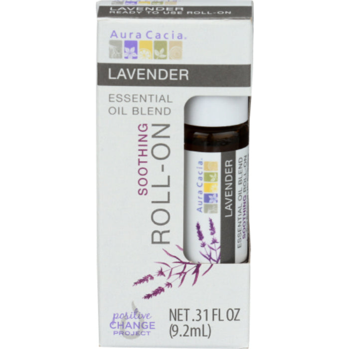 Aura Cacia - Essential Oil Roll-On Lavender, 0.31 Fl Oz - Pack of 1