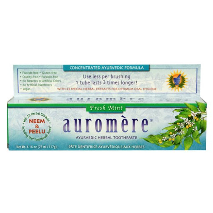 Auromere - Toothpaste Fresh Mint, 4.16 Oz - Pack of 1