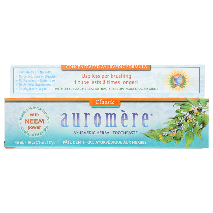 Auromere - Toothpaste Herbal Classic Licorice, 4.16 Oz - Pack of 1