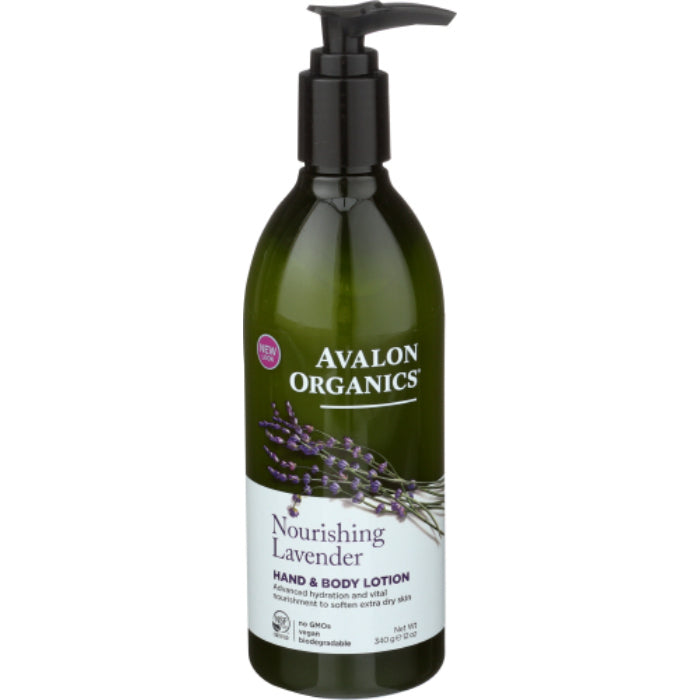 Avalon Organics - Lotion Hand & Body Lavender, 12 oz - Pack of 1